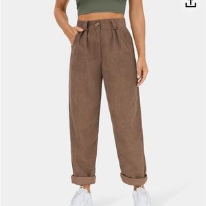 Mid Rise Corduroy Casual Pants